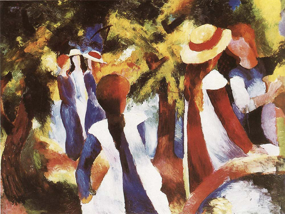 Girls under Trees